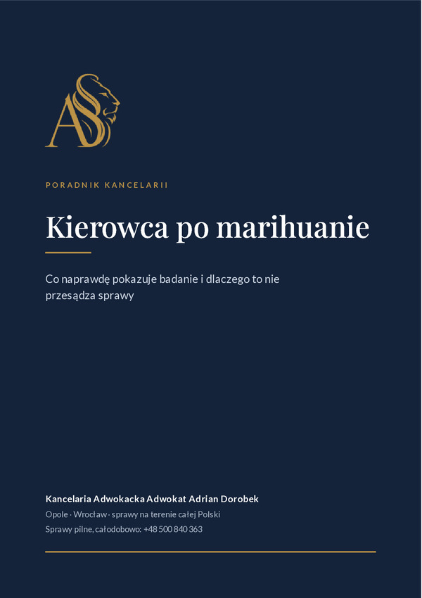 Okładka poradnika Kierowca po marihuanie